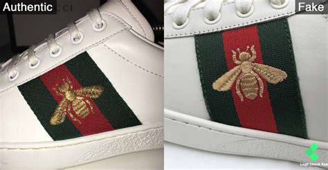 gucci aces with bee fake